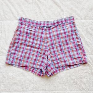 Tommy Hilfiger High Waisted Plaid Shorts